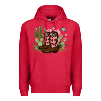 Cardinal cowboy boots with cactus Premium Hoodie - MaliasSmallBusiness