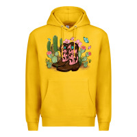 Lemon cowboy boots with cactus Premium Hoodie - MaliasSmallBusiness