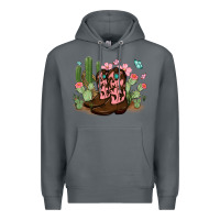 Rock cowboy boots with cactus Premium Hoodie - MaliasSmallBusiness