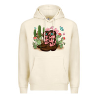 Tofu cowboy boots with cactus Premium Hoodie - MaliasSmallBusiness
