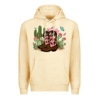 Pina Colada cowboy boots with cactus Premium Hoodie - MaliasSmallBusiness