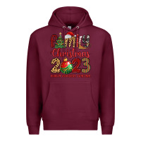Burgundy family christmas 2023 making memories together Premium Hoodie - MaliasSmallBusiness