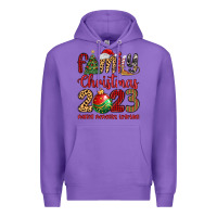 Purple family christmas 2023 making memories together Premium Hoodie - MaliasSmallBusiness