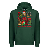 Sports Green family christmas 2023 making memories together Premium Hoodie - MaliasSmallBusiness