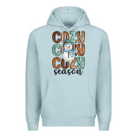 Blue Mist cozy season snowman Premium Hoodie - MaliasSmallBusiness