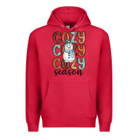 Cardinal cozy season snowman Premium Hoodie - MaliasSmallBusiness