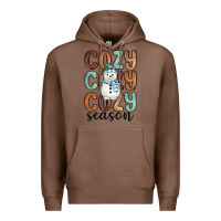 Chestnut cozy season snowman Premium Hoodie - MaliasSmallBusiness