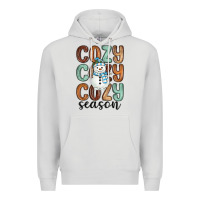 Dove Grey cozy season snowman Premium Hoodie - MaliasSmallBusiness