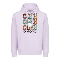 Lilac cozy season snowman Premium Hoodie - MaliasSmallBusiness