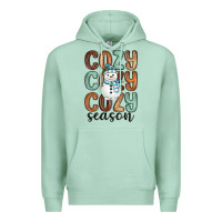 Seafoam cozy season snowman Premium Hoodie - MaliasSmallBusiness