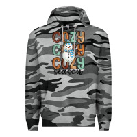 Slate Camo cozy season snowman Premium Hoodie - MaliasSmallBusiness