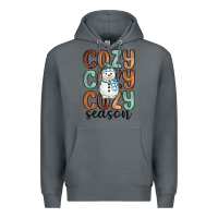 Rock cozy season snowman Premium Hoodie - MaliasSmallBusiness