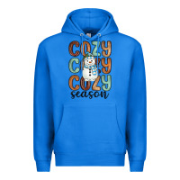True Royal cozy season snowman Premium Hoodie - MaliasSmallBusiness