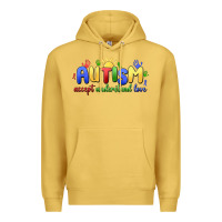 Antique Gold autism accept understand love Premium Hoodie - MaliasSmallBusiness