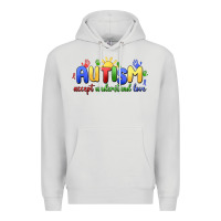 Dove Grey autism accept understand love Premium Hoodie - MaliasSmallBusiness