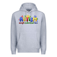 Heather Grey autism accept understand love Premium Hoodie - MaliasSmallBusiness