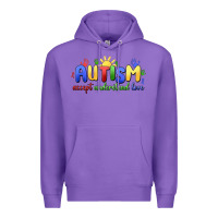 Purple autism accept understand love Premium Hoodie - MaliasSmallBusiness