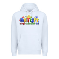 White autism accept understand love Premium Hoodie - MaliasSmallBusiness