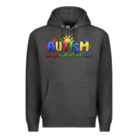 Charcoal Heather autism accept understand love Premium Hoodie - MaliasSmallBusiness