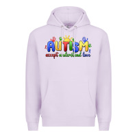 Lilac autism accept understand love Premium Hoodie - MaliasSmallBusiness