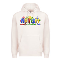 Pale Pink autism accept understand love Premium Hoodie - MaliasSmallBusiness
