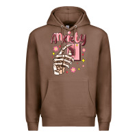 Chestnut anxiety skeleton hand Premium Hoodie - MaliasSmallBusiness
