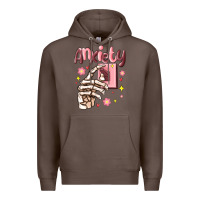 Coffee anxiety skeleton hand Premium Hoodie - MaliasSmallBusiness