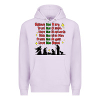 Lilac jesus and family belive like mary Premium Hoodie - MaliasSmallBusiness