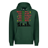 Sports Green jesus and family belive like mary Premium Hoodie - MaliasSmallBusiness
