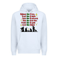 White jesus and family belive like mary Premium Hoodie - MaliasSmallBusiness