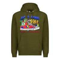 Army Green be a kind sole autism awareness Premium Hoodie - MaliasSmallBusiness