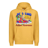 Mustard be a kind sole autism awareness Premium Hoodie - MaliasSmallBusiness