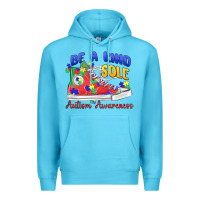 Ocean Blue be a kind sole autism awareness Premium Hoodie - MaliasSmallBusiness