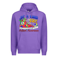 Purple be a kind sole autism awareness Premium Hoodie - MaliasSmallBusiness
