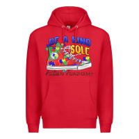Red be a kind sole autism awareness Premium Hoodie - MaliasSmallBusiness