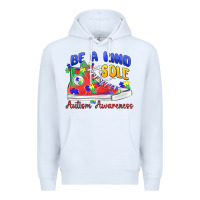 White be a kind sole autism awareness Premium Hoodie - MaliasSmallBusiness