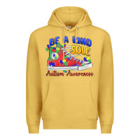 Antique Gold be a kind sole autism awareness Premium Hoodie - MaliasSmallBusiness