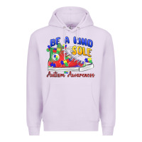 Lilac be a kind sole autism awareness Premium Hoodie - MaliasSmallBusiness