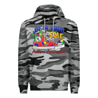 Slate Camo be a kind sole autism awareness Premium Hoodie - MaliasSmallBusiness