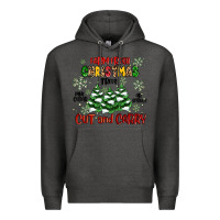 Charcoal Heather farm fresh christmas trees Premium Hoodie - MaliasSmallBusiness