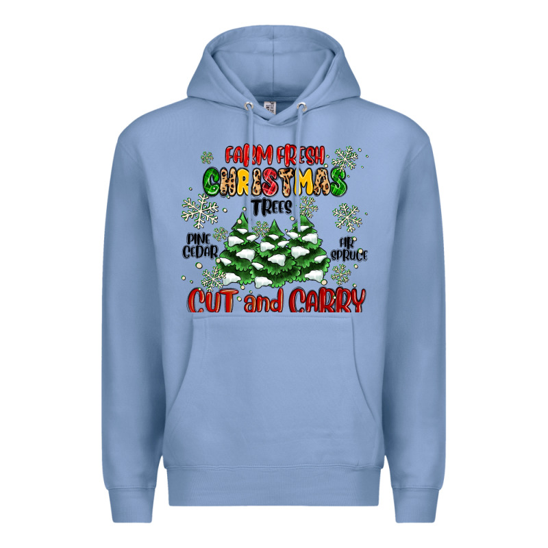 Farm Fresh Christmas Trees Premium Hoodie by MaliasSmallBusiness | Teevron