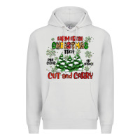Dove Grey farm fresh christmas trees Premium Hoodie - MaliasSmallBusiness