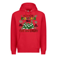Red farm fresh christmas trees Premium Hoodie - MaliasSmallBusiness