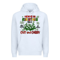 White farm fresh christmas trees Premium Hoodie - MaliasSmallBusiness