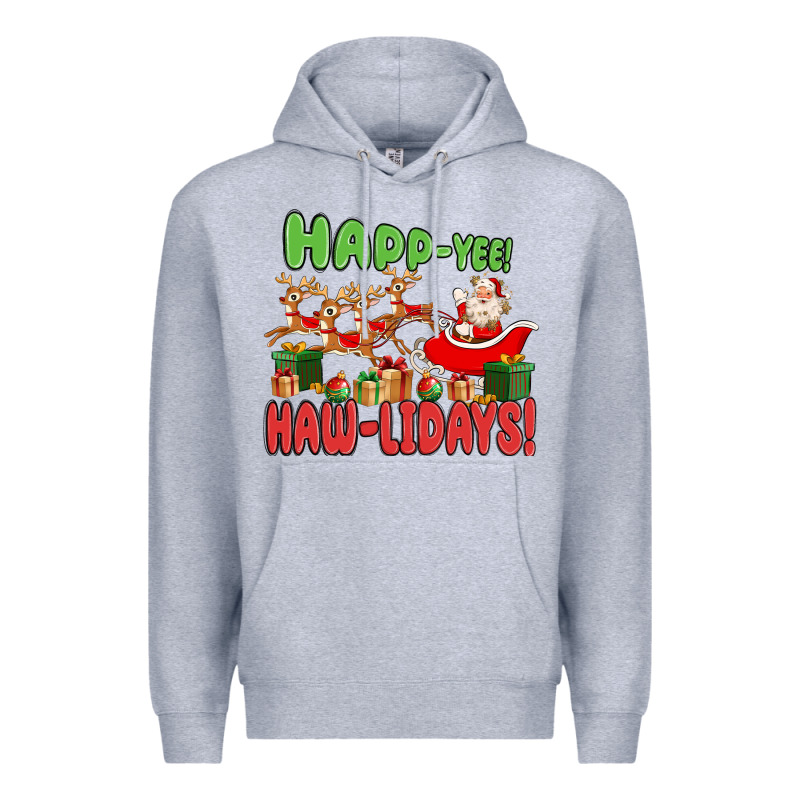 Happ Yee Haw Lidays Premium Hoodie by MaliasSmallBusiness | Teevron