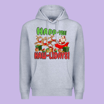 Premium Hoodie happ yee haw lidays