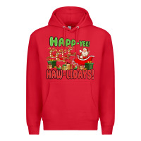 Red happ yee haw lidays Premium Hoodie - MaliasSmallBusiness