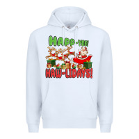 White happ yee haw lidays Premium Hoodie - MaliasSmallBusiness