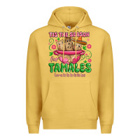 Antique Gold tis the season for tamales tama la la la Premium Hoodie - MaliasSmallBusiness