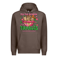 Coffee tis the season for tamales tama la la la Premium Hoodie - MaliasSmallBusiness
